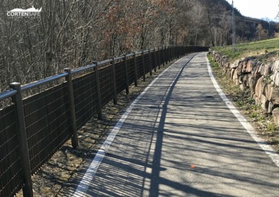 parapetti in acciaio corten per pista ciclabile di Chiusa (Bolzano) - 8