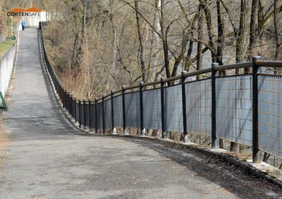 parapetti in acciaio corten per pista ciclabile di Chiusa (Bolzano) - 6