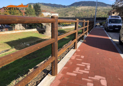 staccionate e parapetti in corten per viabilità pedonale e carrabile Comuen di Vergato - Bologna - Emilia Romagna - 3