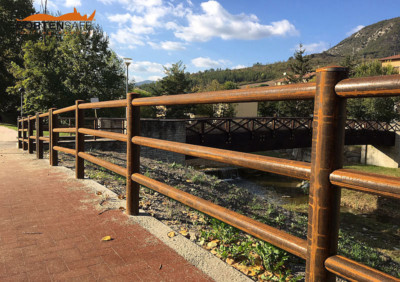staccionate e parapetti in corten per viabilità pedonale e carrabile Comuen di Vergato - Bologna - Emilia Romagna - 4