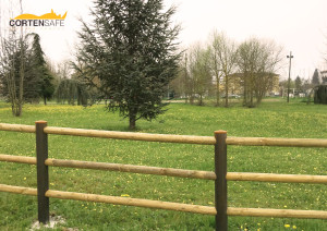 recinzione in CortenSafe a Solero, Alessandria. Piemonte.
