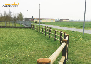 recinzione in CortenSafe a Solero, Alessandria. Piemonte.