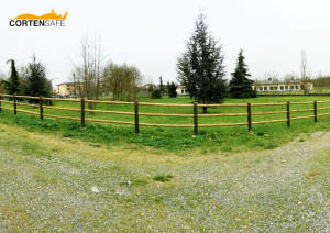 recinzione in CortenSafe a Solero, Alessandria. Piemonte.