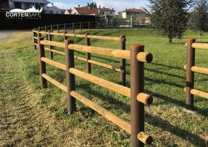 recinzione in CortenSafe a Solero, Alessandria. Piemonte.