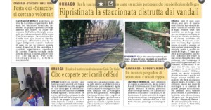 recinzione percorso ciclopedonale Giornale di Vimercate