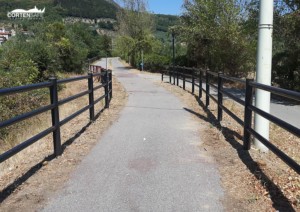 Staccionate in acciaio corten pista ciclabile del fiume Bisenzio Prato - 4
