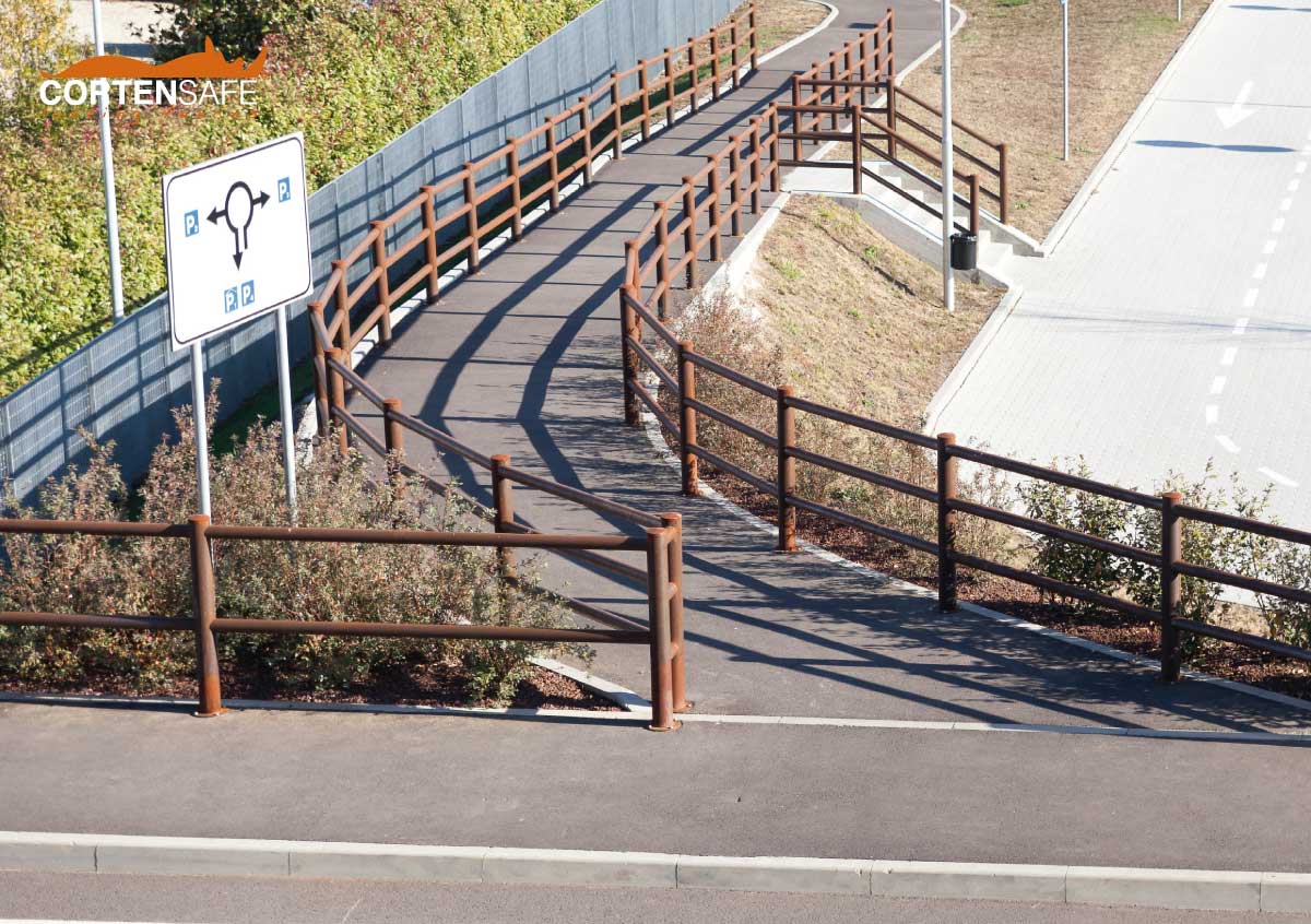 Jede CortenSafe-Zaunkollektion hat verschiedene Modelle