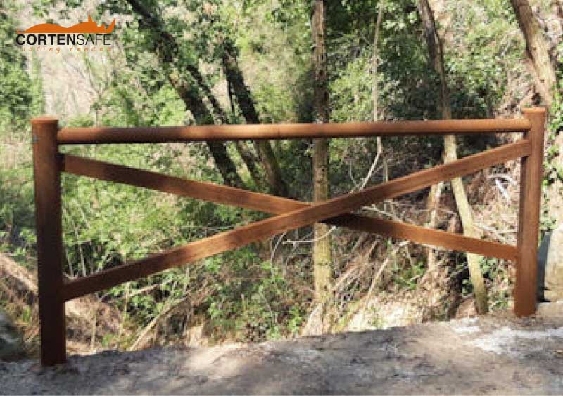 Jede CortenSafe-Zaunkollektion hat verschiedene Modelle