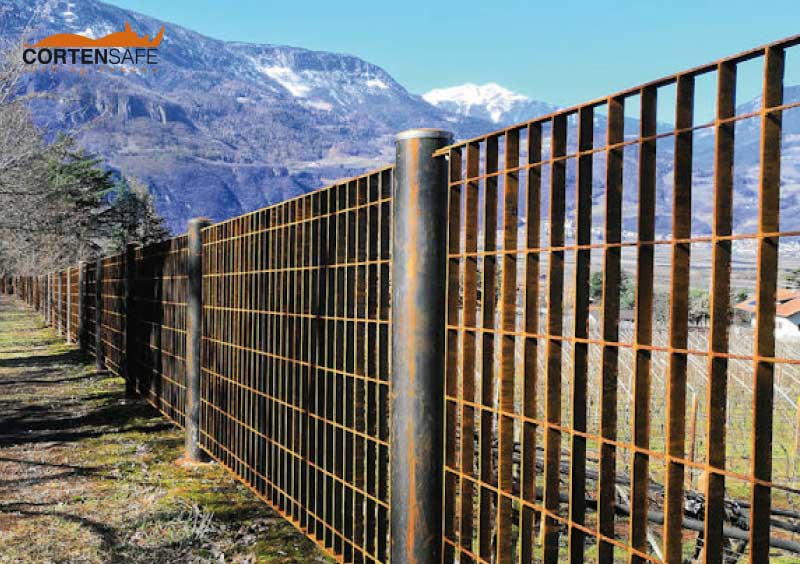 Jede CortenSafe-Zaunkollektion hat verschiedene Modelle