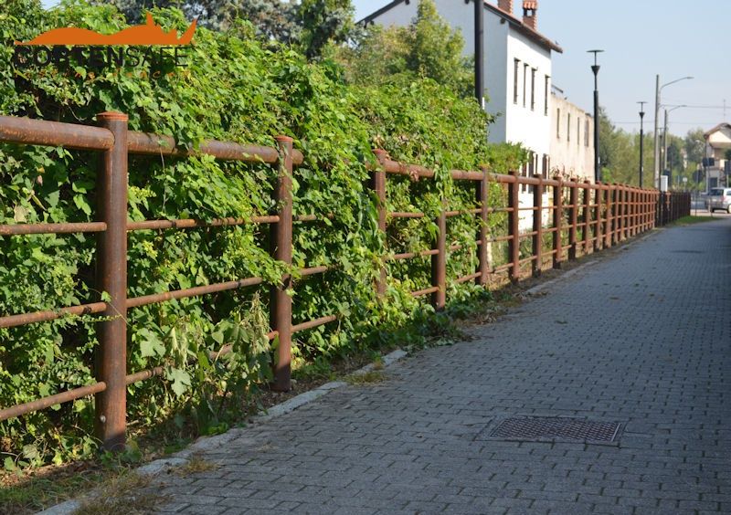 Staccionata-Falcade-H4C-acciaio-corten-Boffalora-d’Adda-Lombardia (3) Staccionata Falcade H4C per il Comune di Boffalora d'Adda - Lombardia - 3