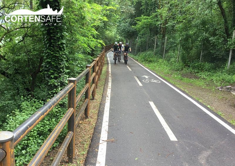 Mobilità ciclabile e Biciplan - Intervista a Francesco Seneci - staccionate in corten di Cortensafe - 5