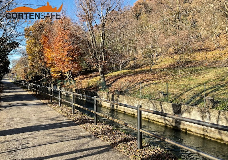 La protezione delle staccionate Brunico per due percorsi ciclopedonali di Montebelluna (TV) - 2