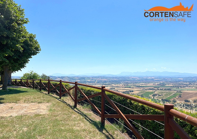 Staccionate in Corten personalizzate per il Comune di Montecosaro (MC) - 5