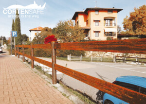 staccionata corten modello Badia di Cortensafe