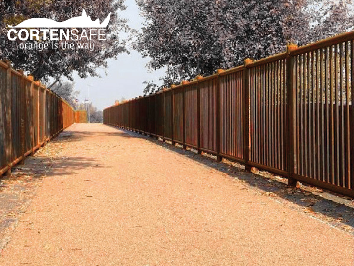 staccionata corten modello Falcade di Cortensafe