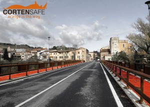 Barriera laterale h2 corten modello Cervino di Cortensafe