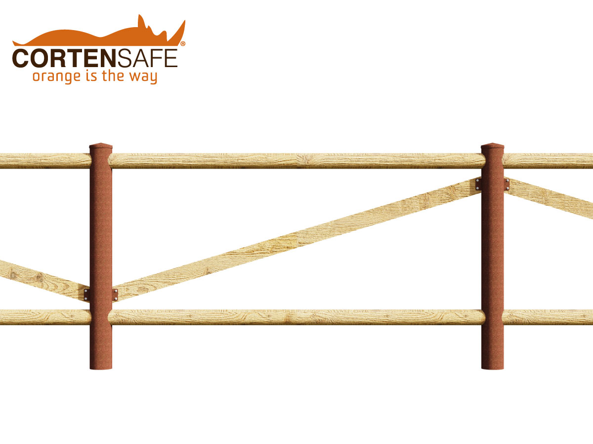 staccionata corten modello Cadore di Cortensafe