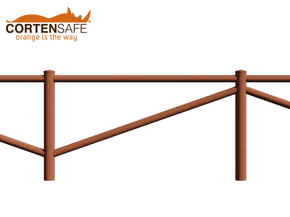 staccionata corten modello Cadore di Cortensafe