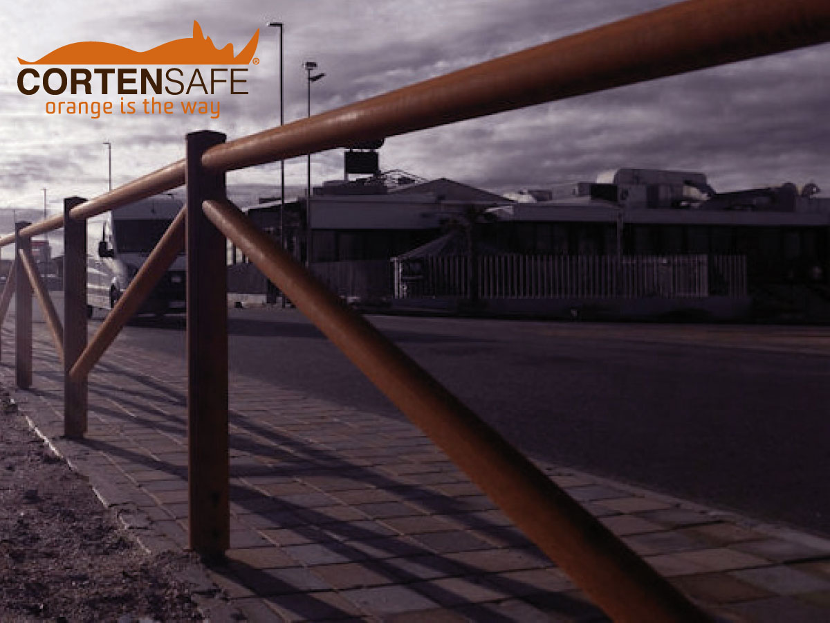 staccionata corten modello Cadore di Cortensafe