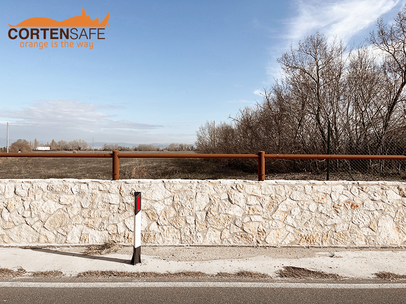 Cortensafe-Zäune für den Trasimeno-Radweg - modell Brunico - 1