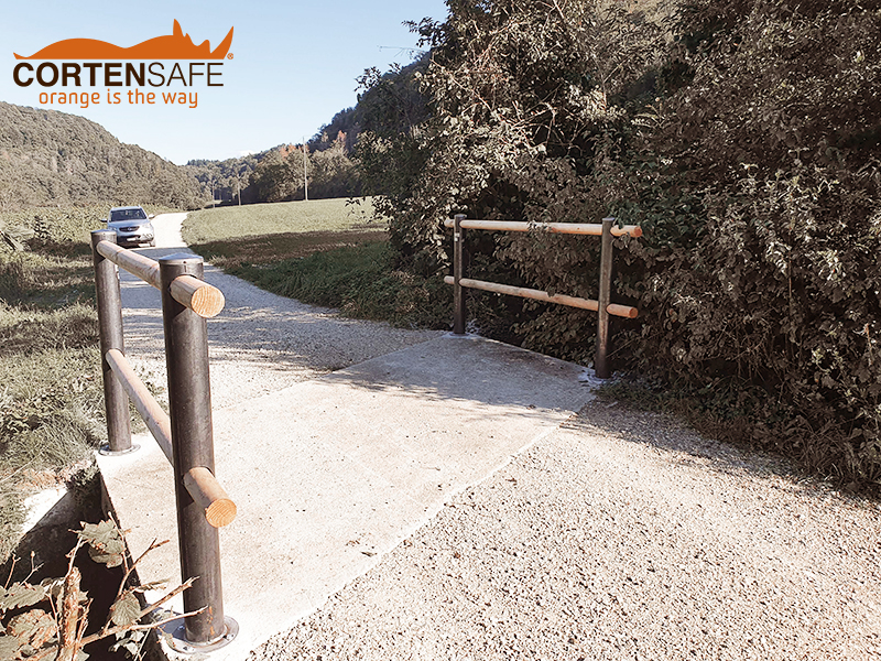 Cortensafe-Zaune gibt es jetzt auch in der Schweiz - Modell Brunico H2C Wood- 2