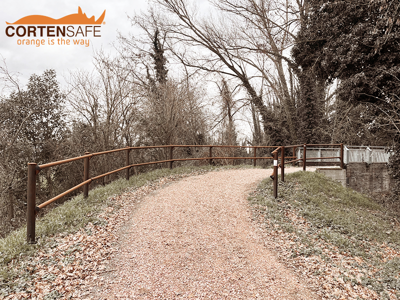 Cortenstahlzaun Modell Snake E2C Cortensafe - 4