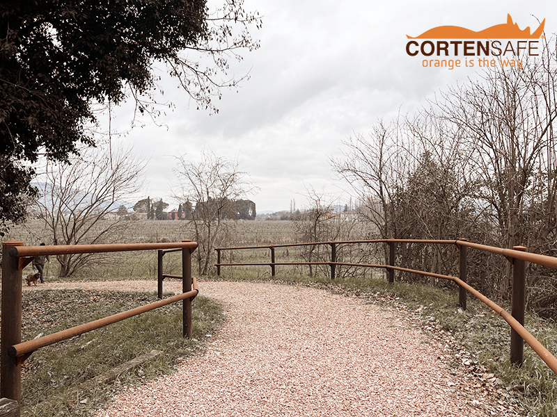 Cortenstahlzaun Modell Snake E2C Cortensafe - 6