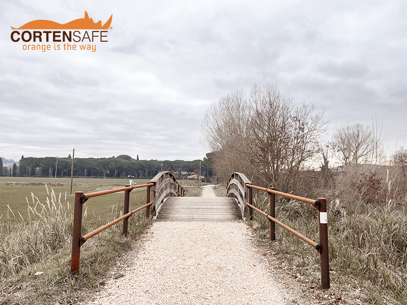 Cortenstahlzaun Modell Snake E2C Cortensafe - 7