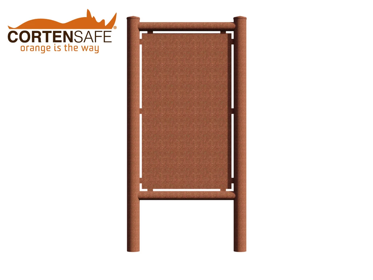 Cortensafe-segnaletica-modello-bacheca-Levico segnaletica orizzontale corten di Cortensafe