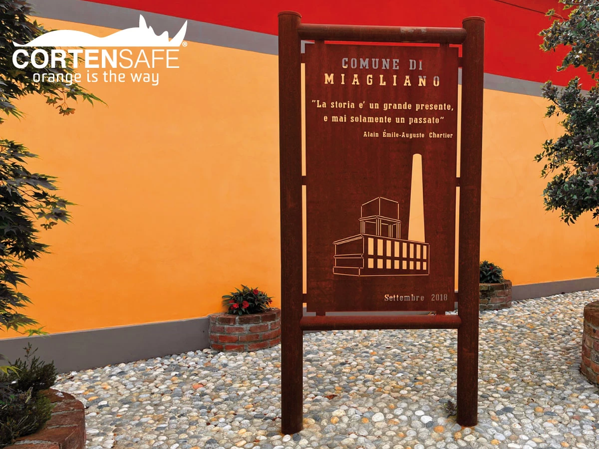 segnaletica orizzontale corten di Cortensafe