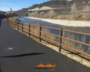 Pista ciclabile protetta con la staccionata Brunico H3C