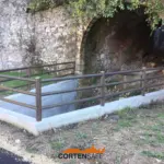 Pista ciclabile protetta con la staccionata Brunico H3C