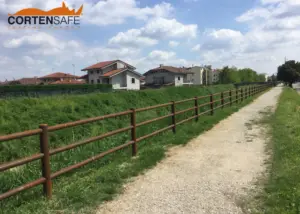 Staccionata Brunico H3C per ciclabile a Verona