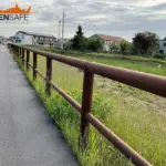 Staccionata Cortina T2C per pista ciclabile di Albignasego.