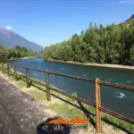 Staccionata Brunico H2C per ciclabile di Albosaggia