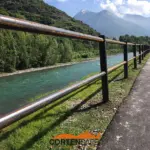 Staccionata Brunico H2C per ciclabile di Albosaggia