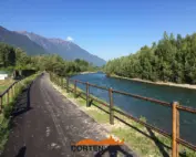 Staccionata Brunico H2C per ciclabile di Albosaggia
