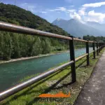 Staccionata Brunico H2C per ciclabile di Albosaggia