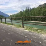 Staccionata Brunico H2C per ciclabile di Albosaggia