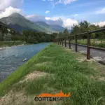 Staccionata Brunico H2C per ciclabile di Albosaggia