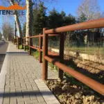 Staccionata Brunico H2C per marciapiede ad Anzola dell'Emilia.