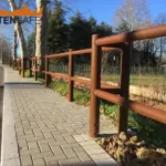 Staccionata Brunico H2C per marciapiede ad Anzola dell'Emilia.