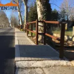 Staccionata Brunico H2C per marciapiede ad Anzola dell'Emilia.