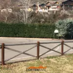 Staccionata Cadore H4C wood per strada ad Avio.