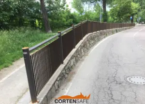 Parapetti Cles HGC grid per marciapiede a Bressanone.