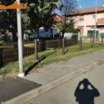 Recinzione Pinerolo HSC grid e staccionata Cadore H2C-2 per aree verdi di Capralba.