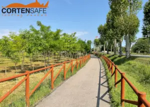 Staccionata Cadore H2C-2 per ciclabile di Casale sul Sile.