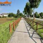 Staccionata Cadore H2C-2 per ciclabile di Casale sul Sile.