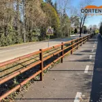 Staccionata Brunico H3C per pista ciclabile di Casier.