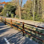 Staccionata Brunico H3C per pista ciclabile di Casier.